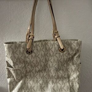 Michael Kors Monogram Beige Tote